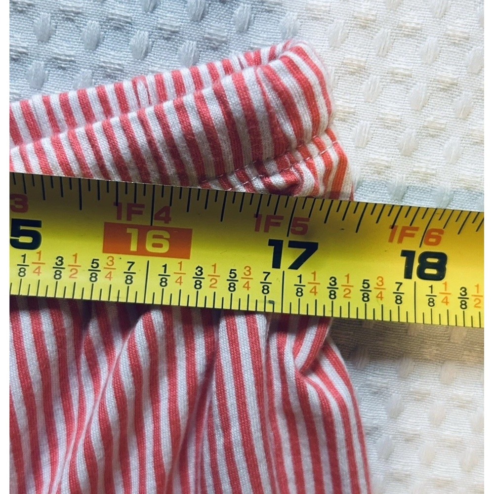 Lauren Ralph Lauren XL Monogram Striped Jersey Notched Collared Pink Pj Set - Picture 16 of 16